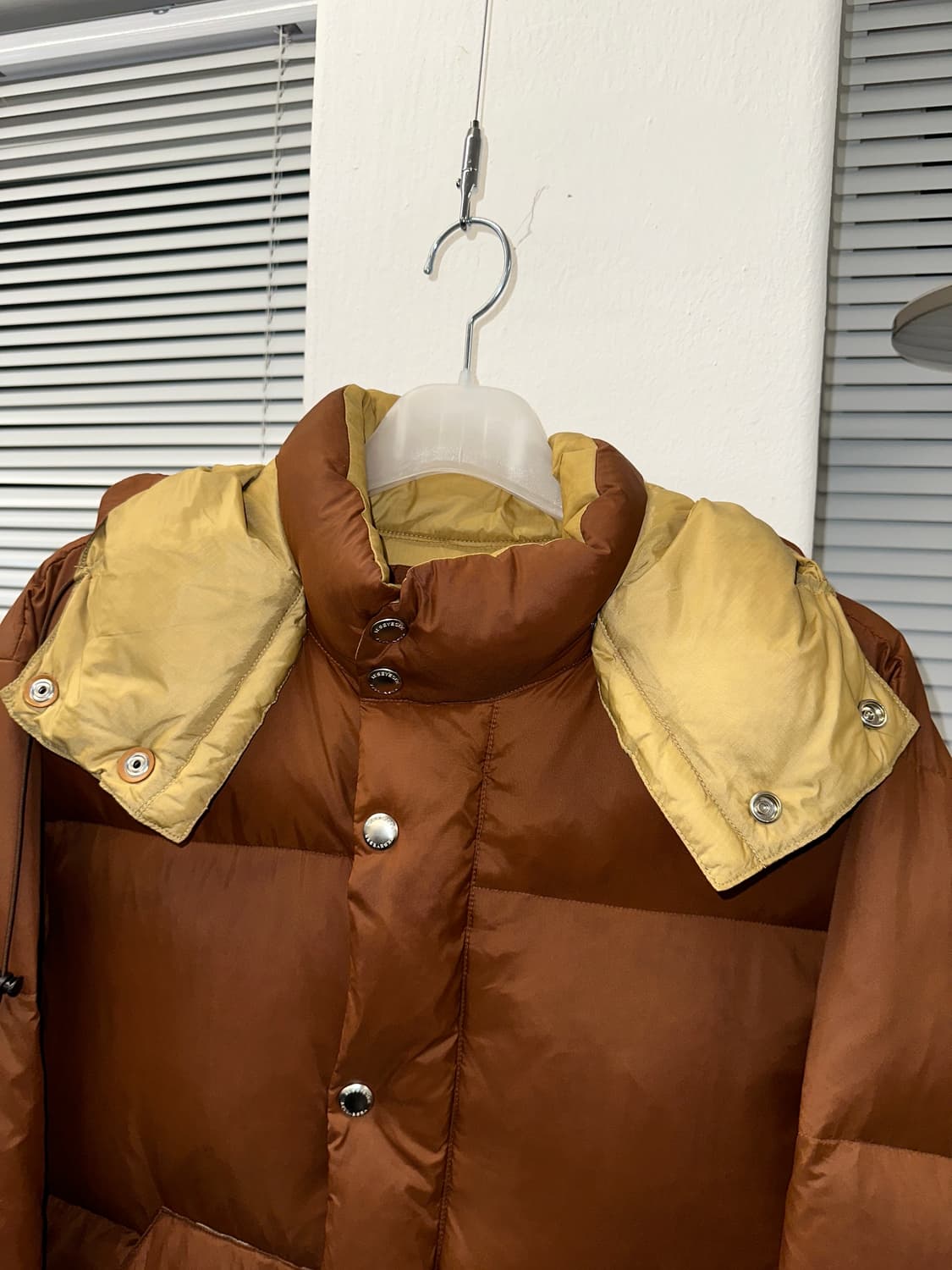 YESEYESEE 덕다운 후드 패딩 (M)브라운 상품이미지4