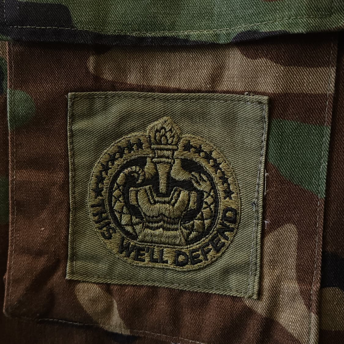 90s 미군 우드랜드 카모셔츠 BDU 미디움 레귤러 상품이미지9