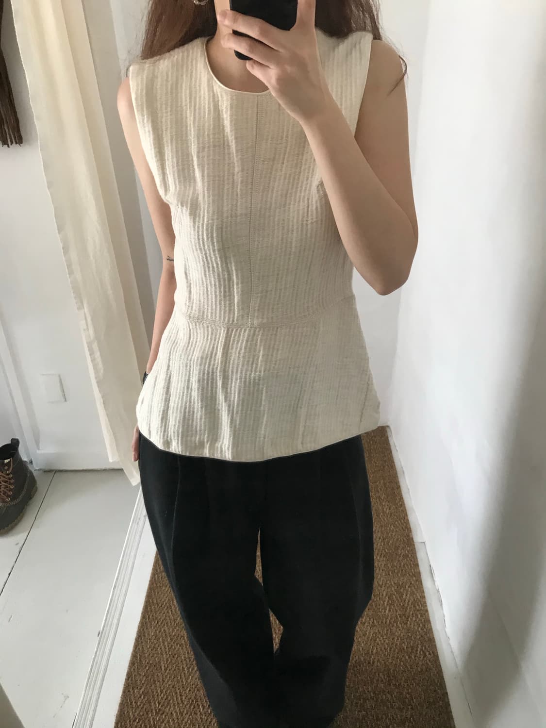 natural linen sleeveless 상품이미지4