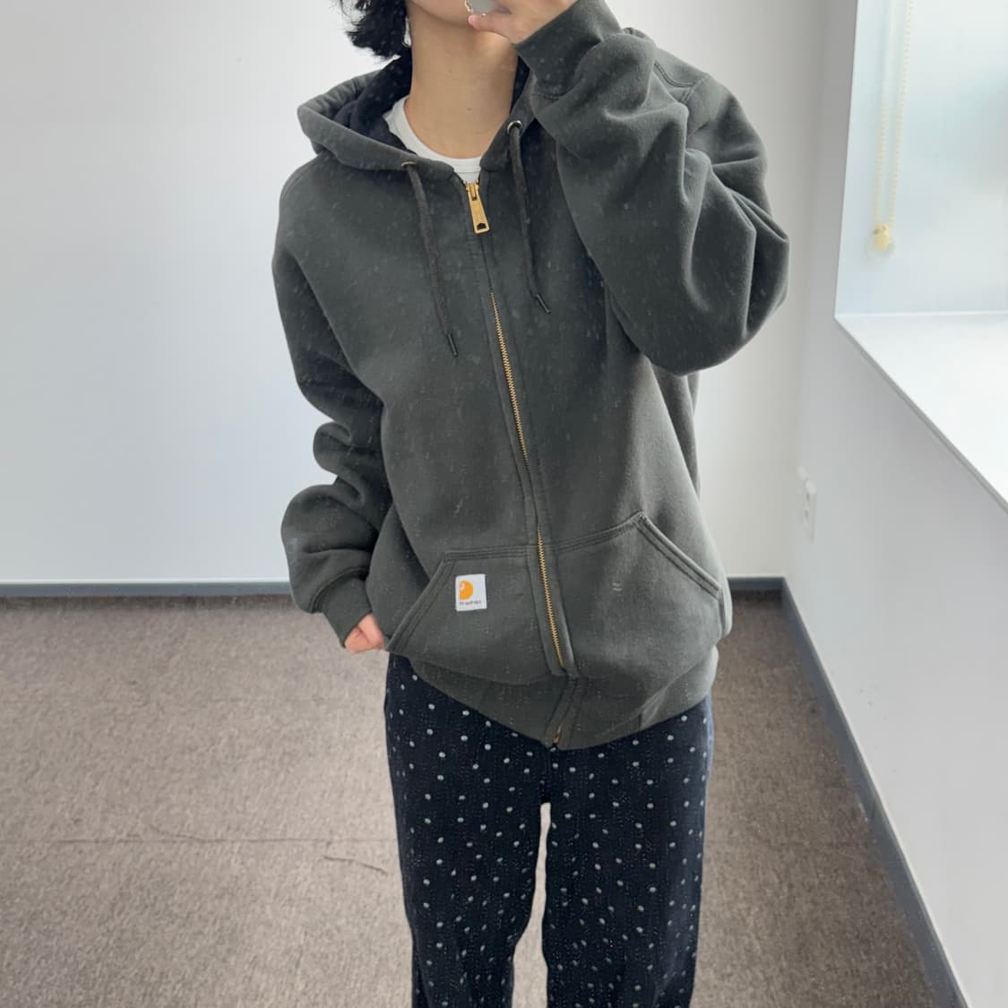 Carhartt 칼하트 다크 그린 후드집업  상품이미지2