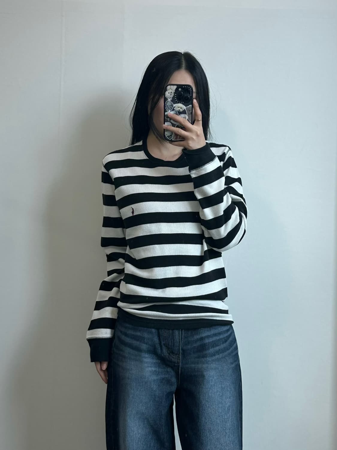 폴로 랄프로렌 신형 스트라이프 오래오배색 와플 니트 상품이미지1