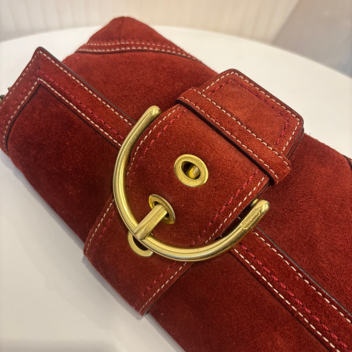 정품 코치 스웨이드 버클 숄더백     상품이미지8