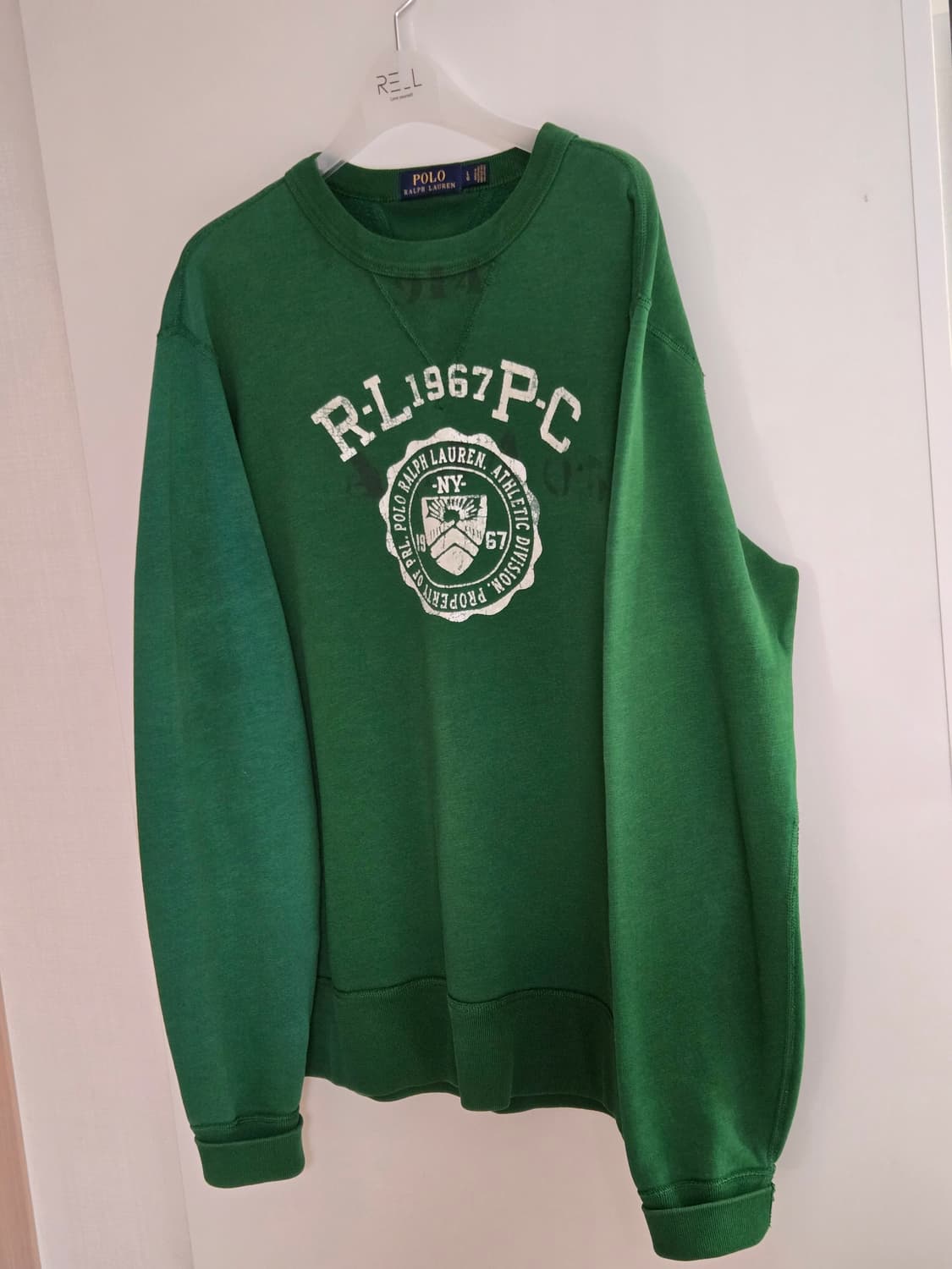 폴로 랄프로렌 워싱 맨투맨 L 그린 상품이미지4