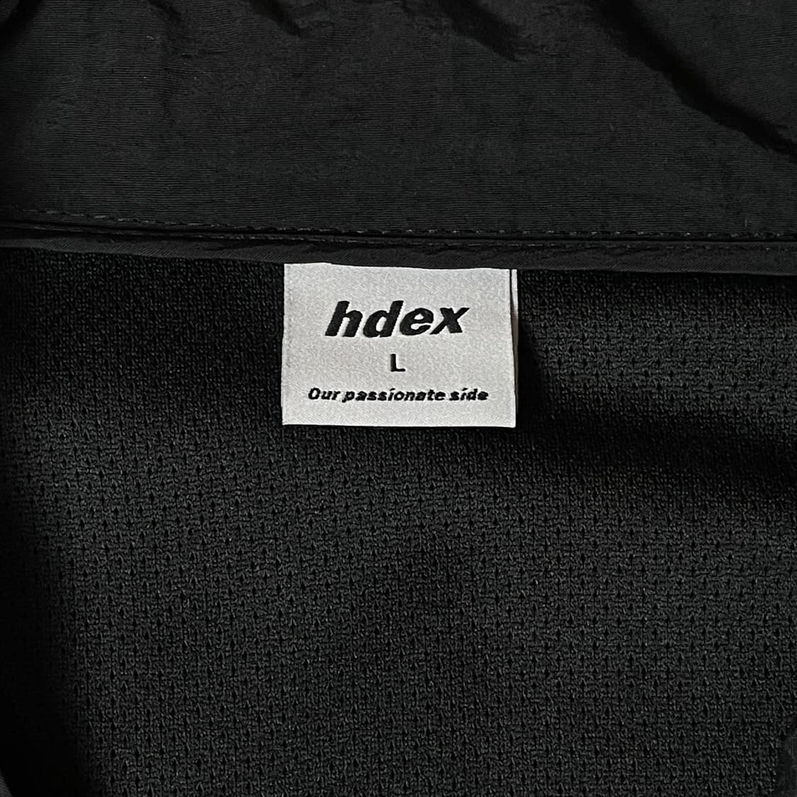 HDEX 블랙 사이드 화이트 라인 로고 바람막이 자켓 L 상품이미지4