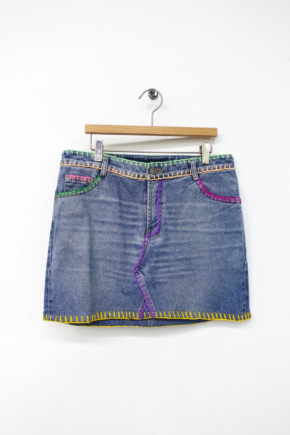 BOY HOLIC 크로셰 데님 미니 스커트 상품이미지5