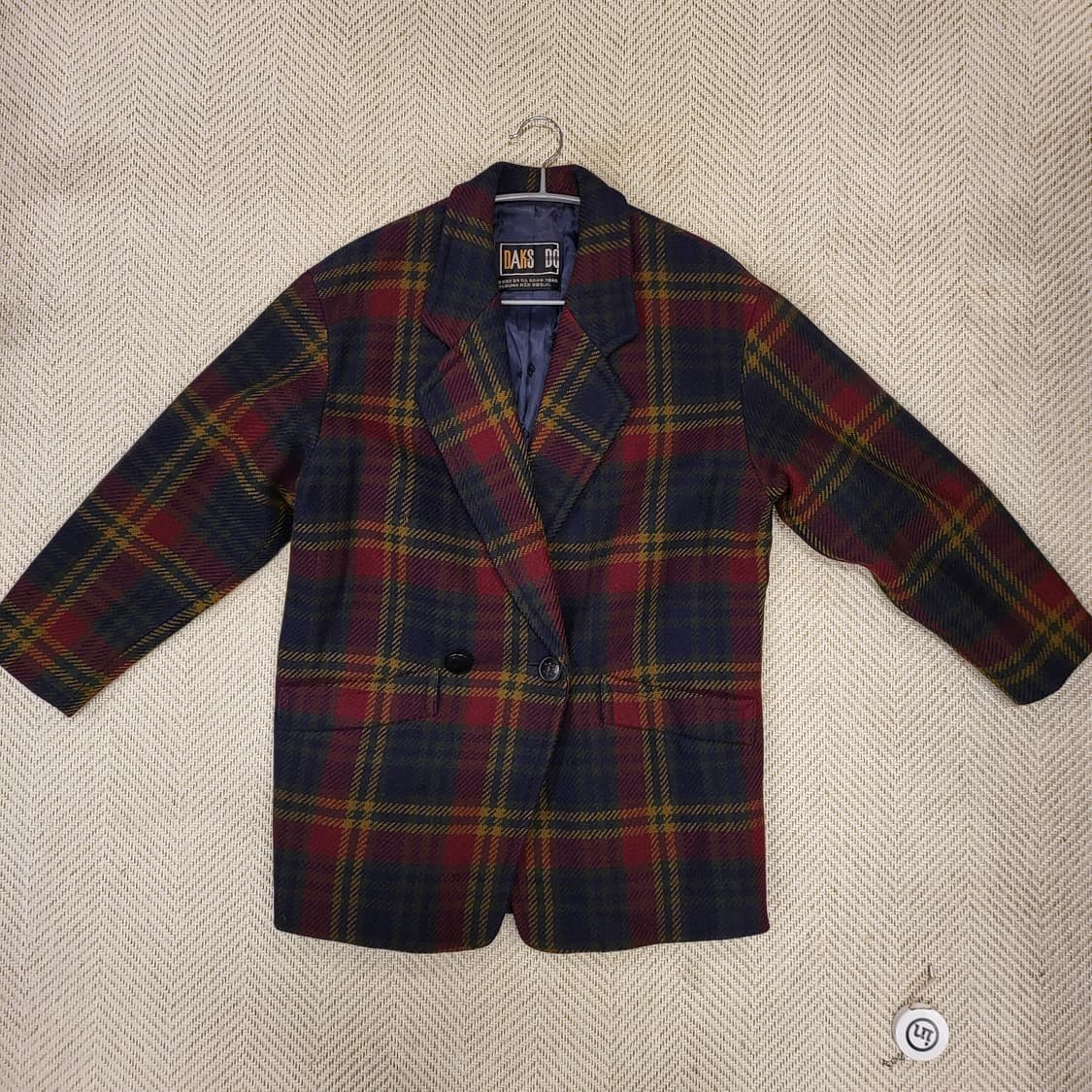 90s 닥스 오버핏 채크 브레이져 (55) 상품이미지5