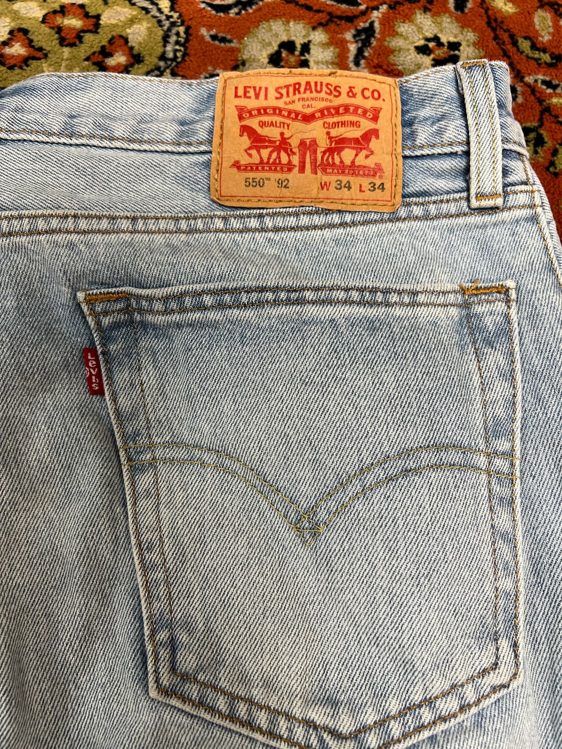 [36] LEVI'S 550 빈티지 연청 데님 팬츠 상품이미지4