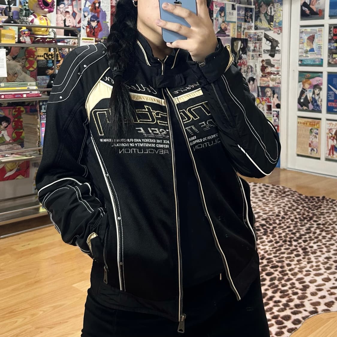 EXR 빈티지 블랙 골드 레이싱 자켓 상품이미지1