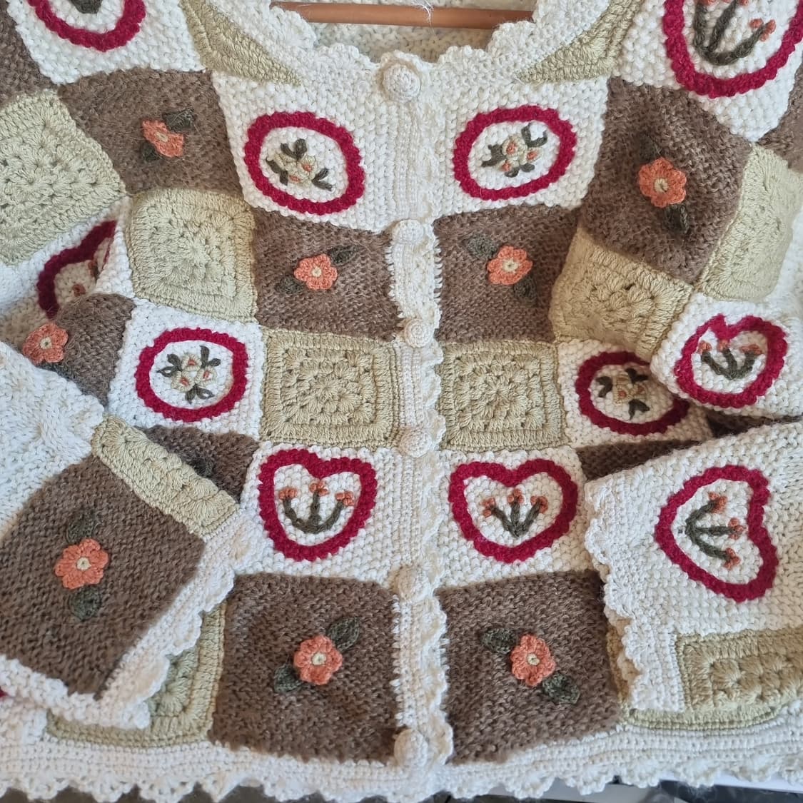 핸드메이드 패치워크 니트 가디건 상품이미지6