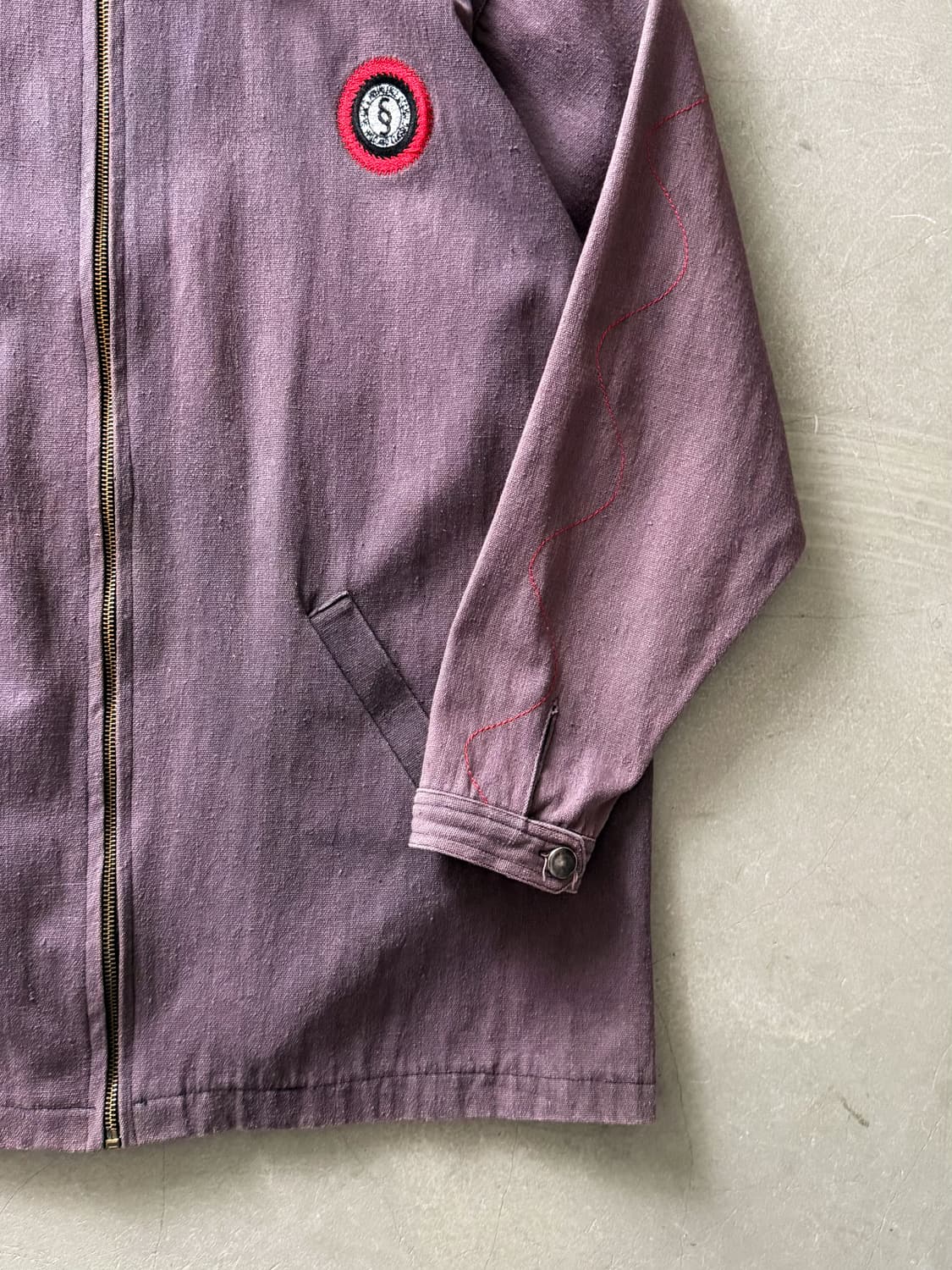 Vintage Faded Shades Zip-Up Work Jacket 상품이미지4