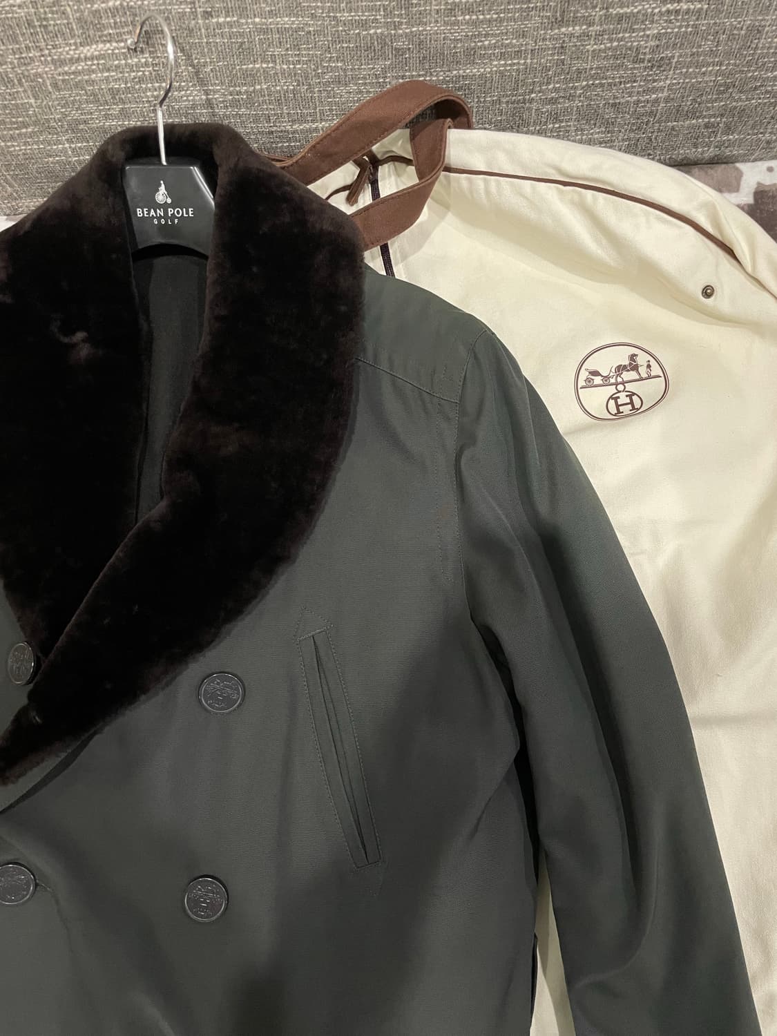 에르메스 퍼 트리밍 코트 50사이즈 매장판 정품 상품이미지1