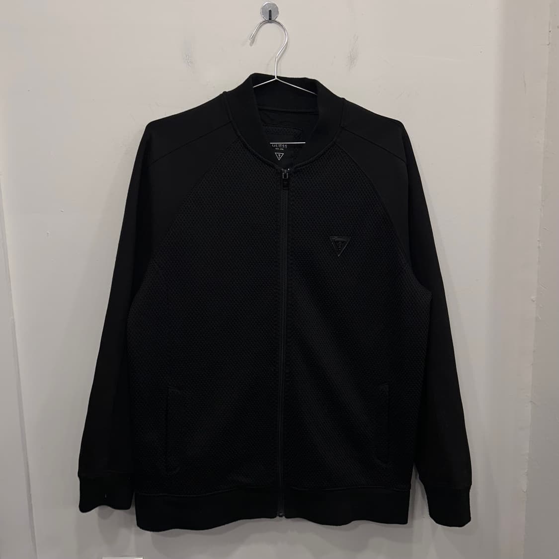 게스 와플 숄카라 코튼 스타디움 자켓 상품이미지2