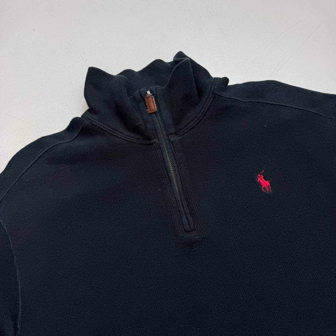 폴로 포니 아노락 반집업 니트 블랙 상품이미지3