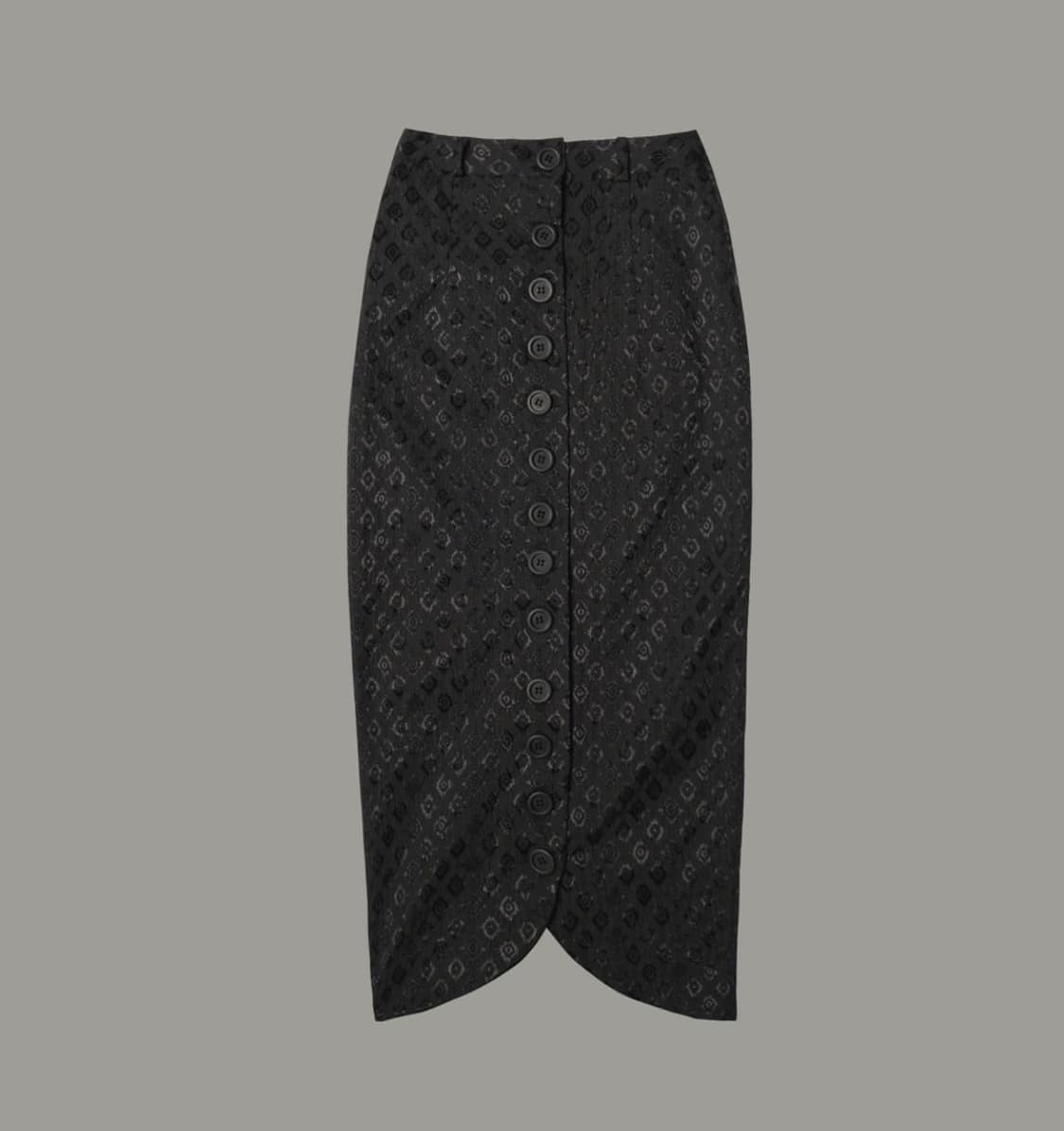 145오피스 미디 버튼 스커트 상품이미지1