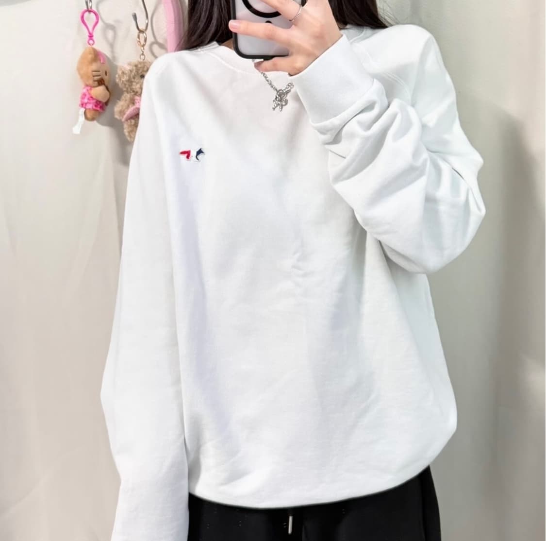 메종키츠네 생화이트 맨투맨 상품이미지2