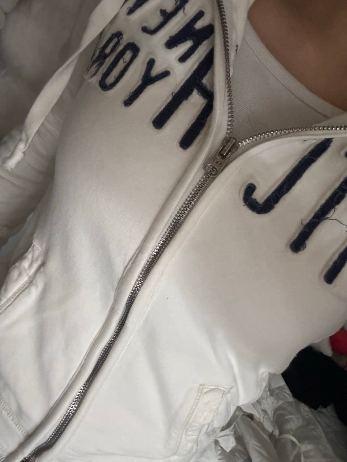 아베크롬비 대장급 화이트 후드집업 상품이미지2