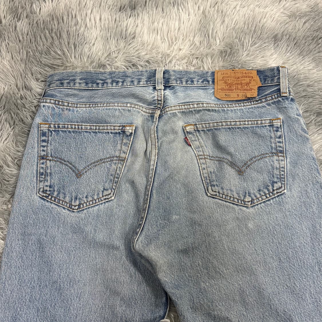 90s Levi’s usa 501 연청 Distressed 상품이미지3