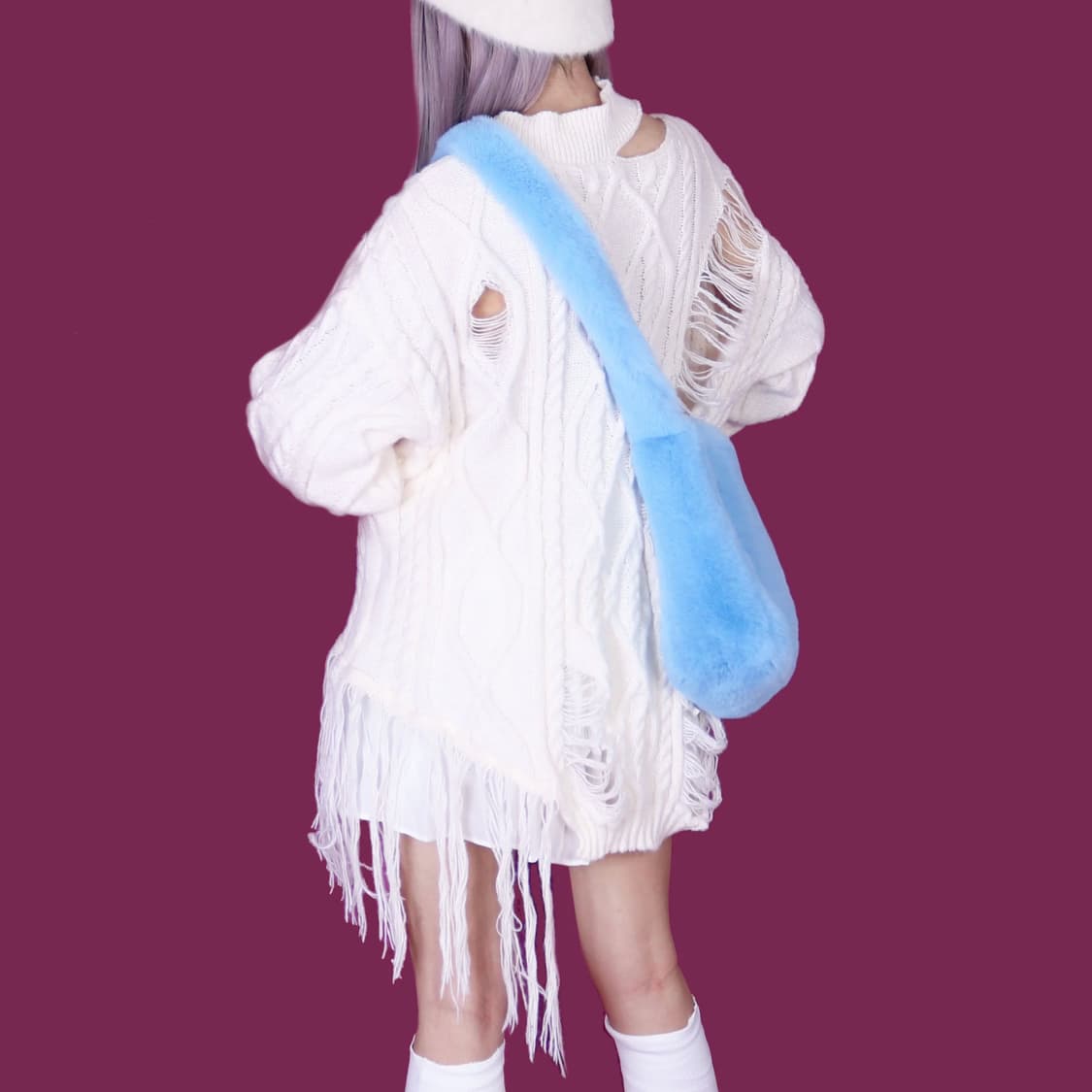 crazy damage long knit 상품이미지2