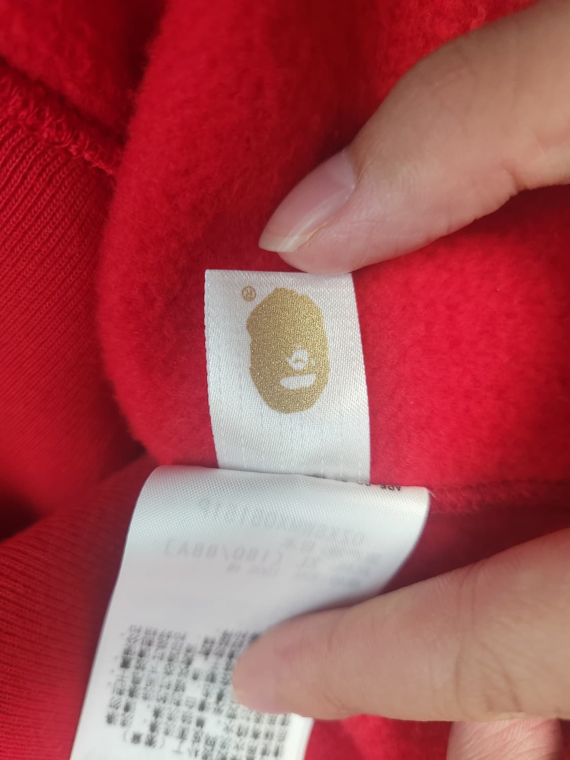 베이프 샤크 후드집업 레드 XL 상품이미지6