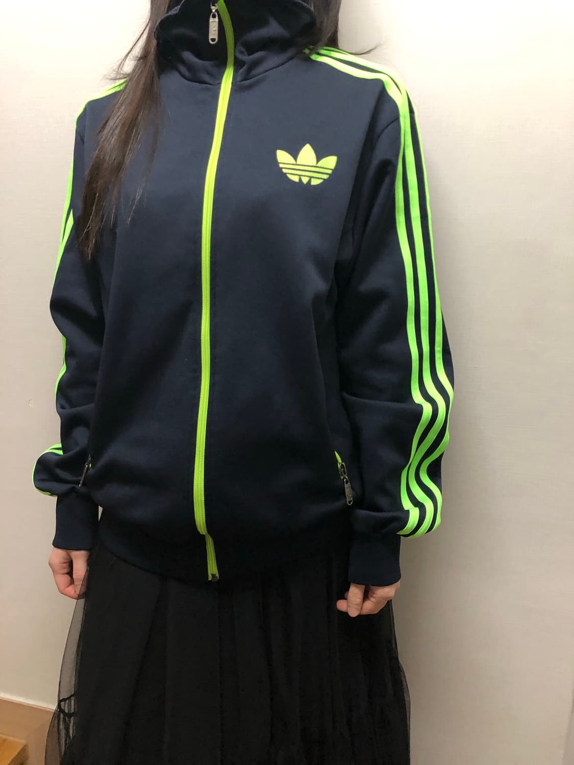 빈티지 아디다스 네이비 그린 파이어버드 져지 상품이미지6