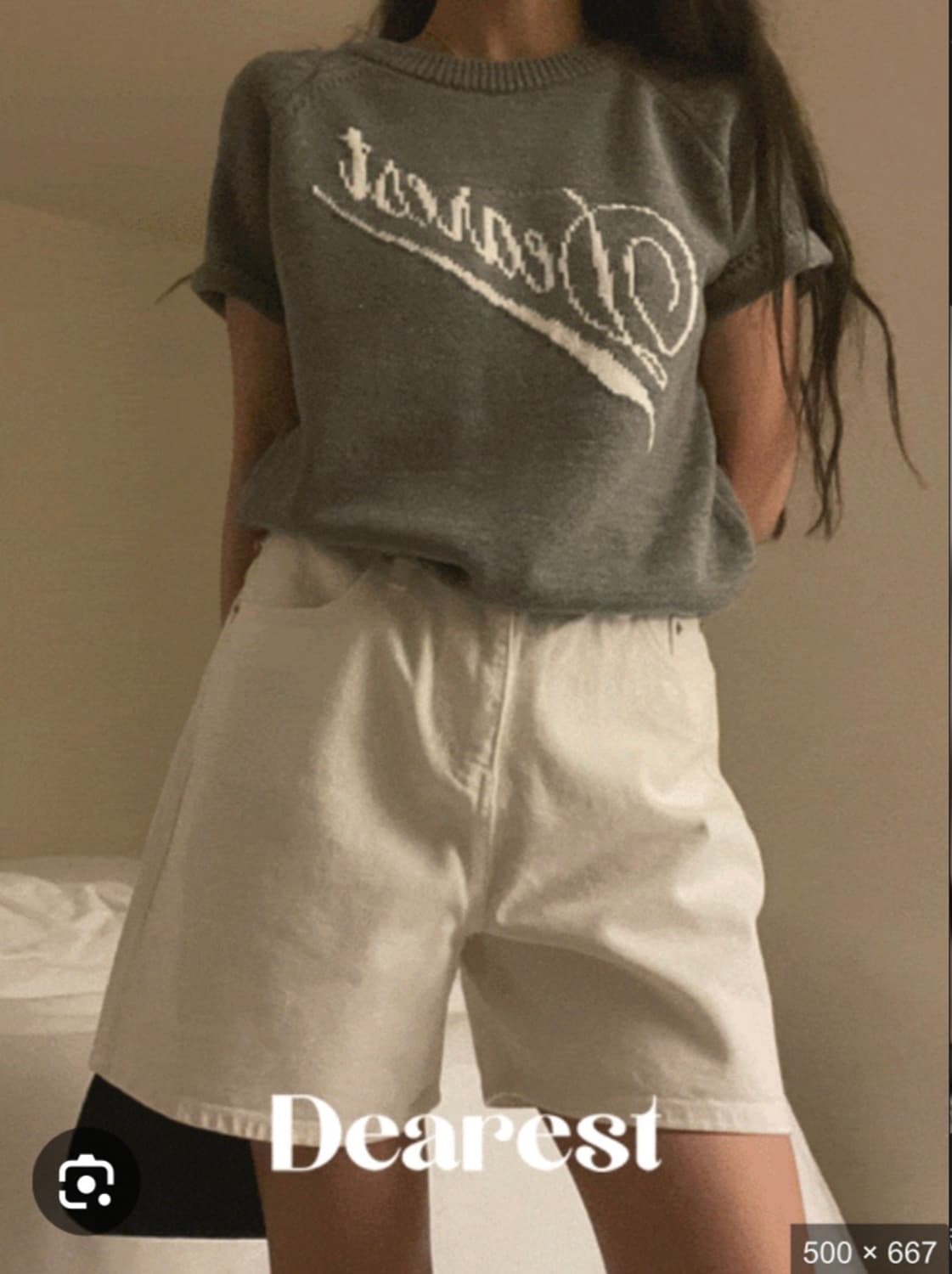 메이비베이비 디어리스트 Terrace 반팔 니트 그레이 상품이미지4