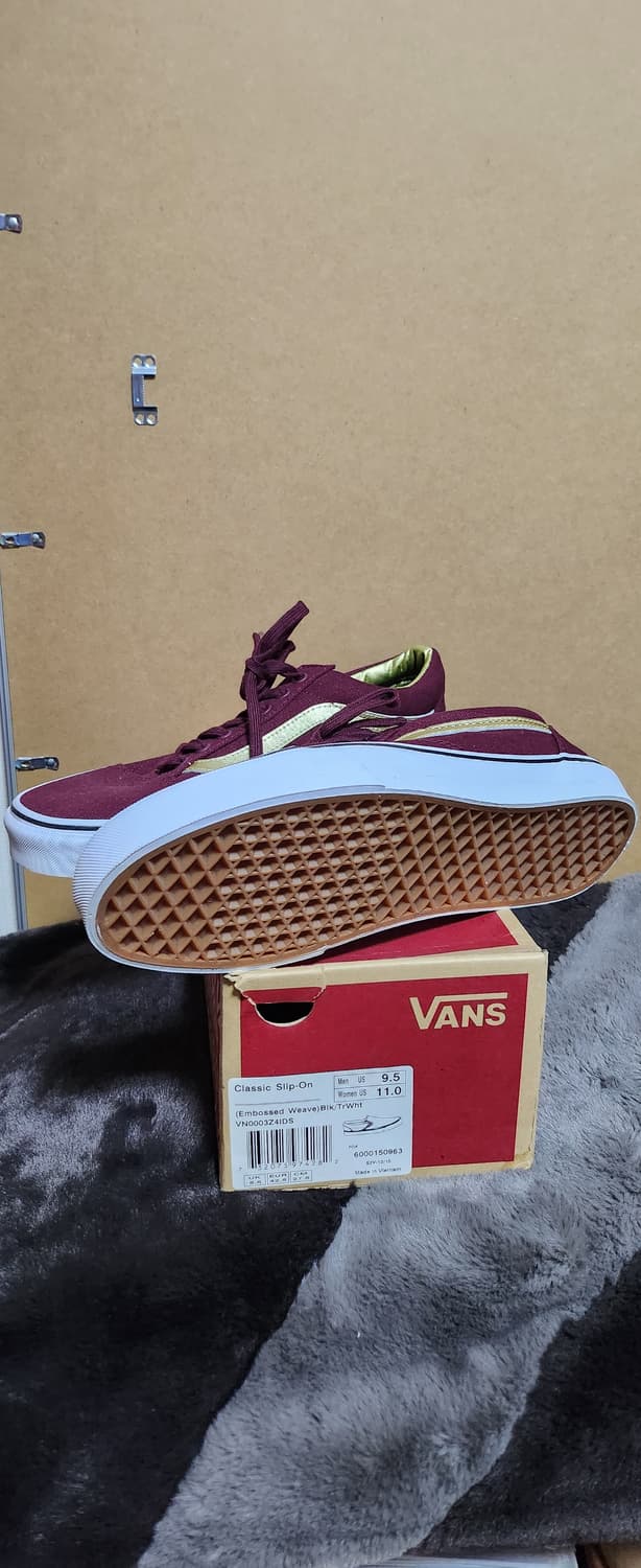 [275] 반스 50주년 한정판 어센틱 프로 버건디 골드 상품이미지2