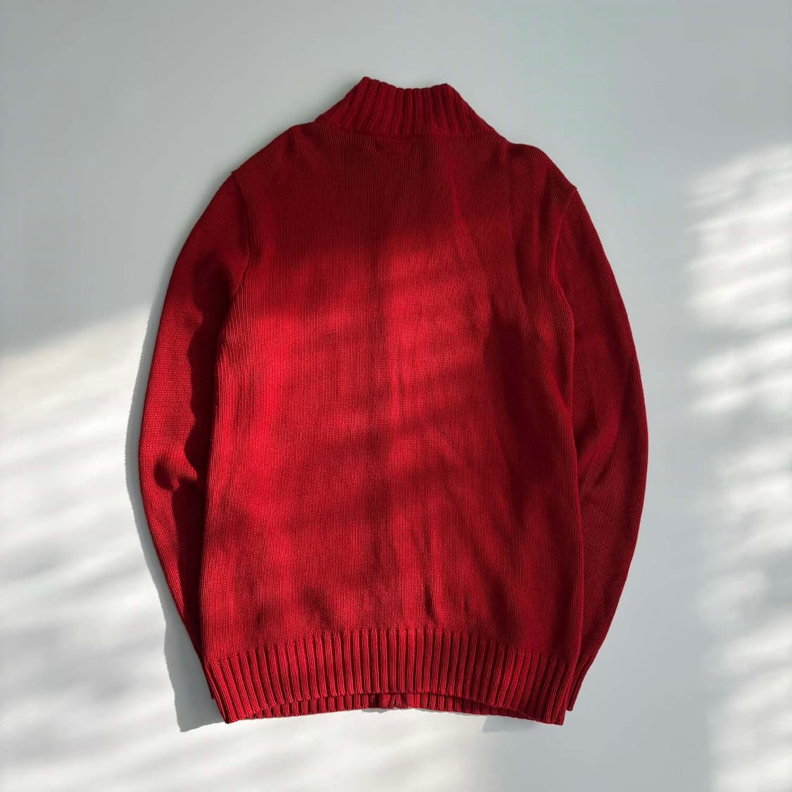 폴로 랄프로렌 빅포니 코튼 니트 집업 희귀져지(XL) 상품이미지3