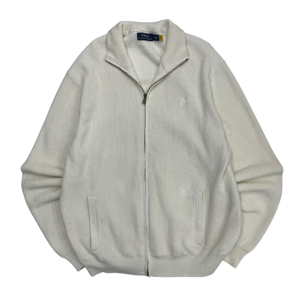 폴로 랄프로렌 화이트포니 화이트 니트 집업 XL 상품이미지2