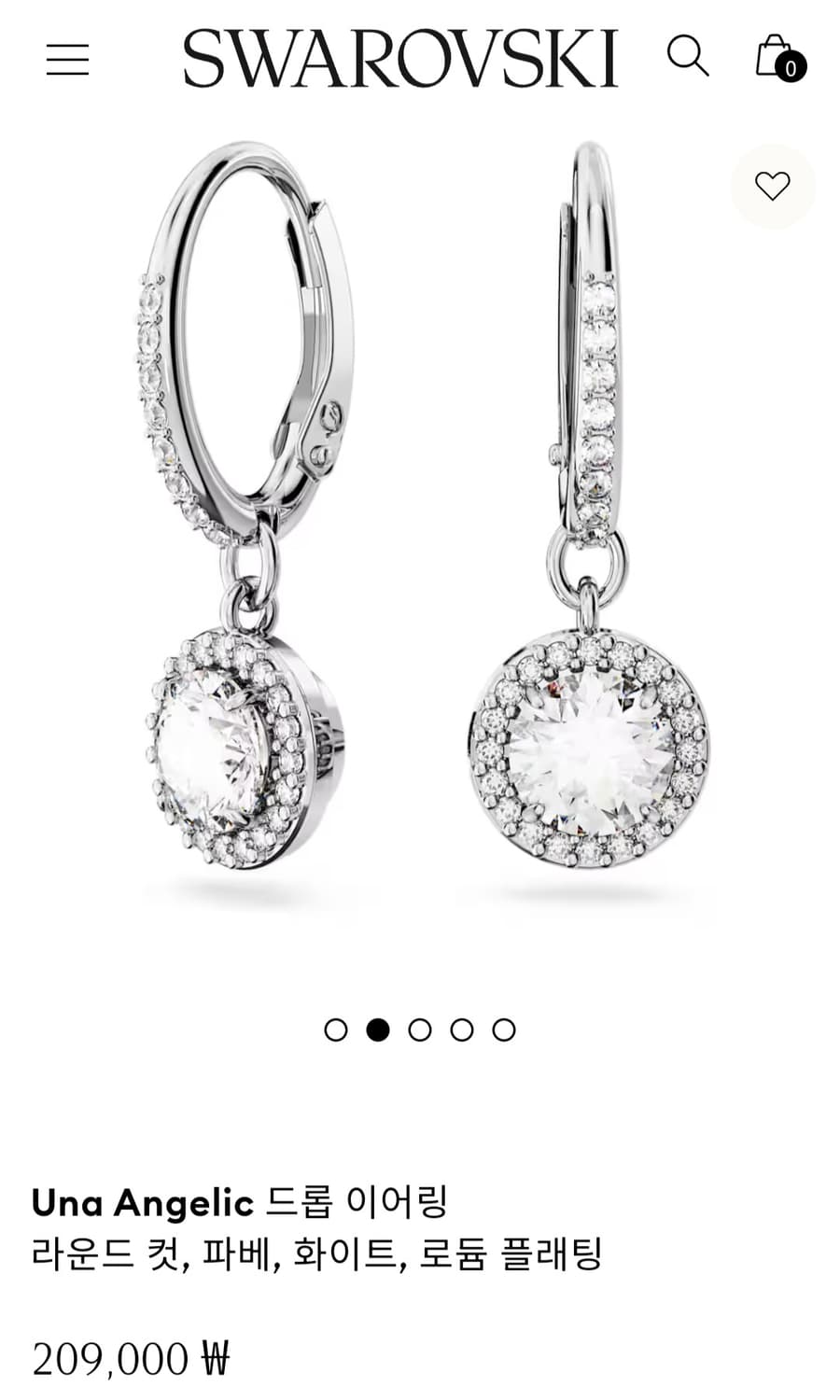 새제품)스와로브스키 신형 콘스텔라 목걸이+귀걸이 세트 정품 상품이미지9