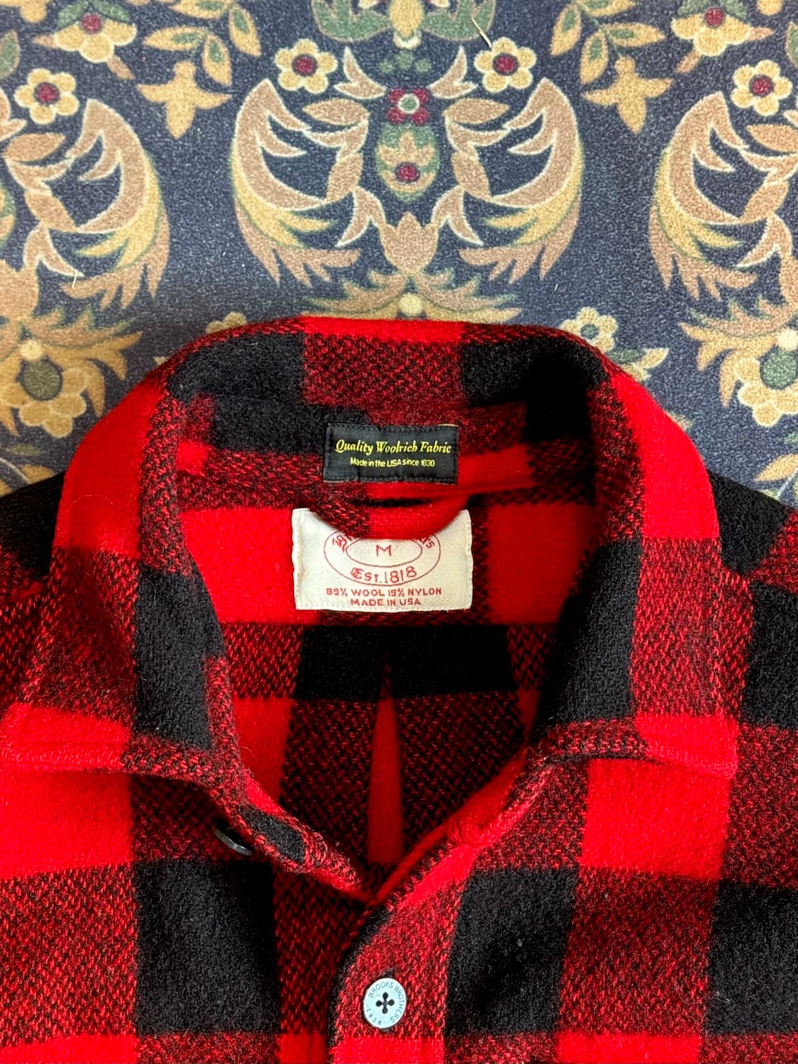 90s USA Made 브룩스 브라더스X울리치 버팔로 체크 셔츠 상품이미지2