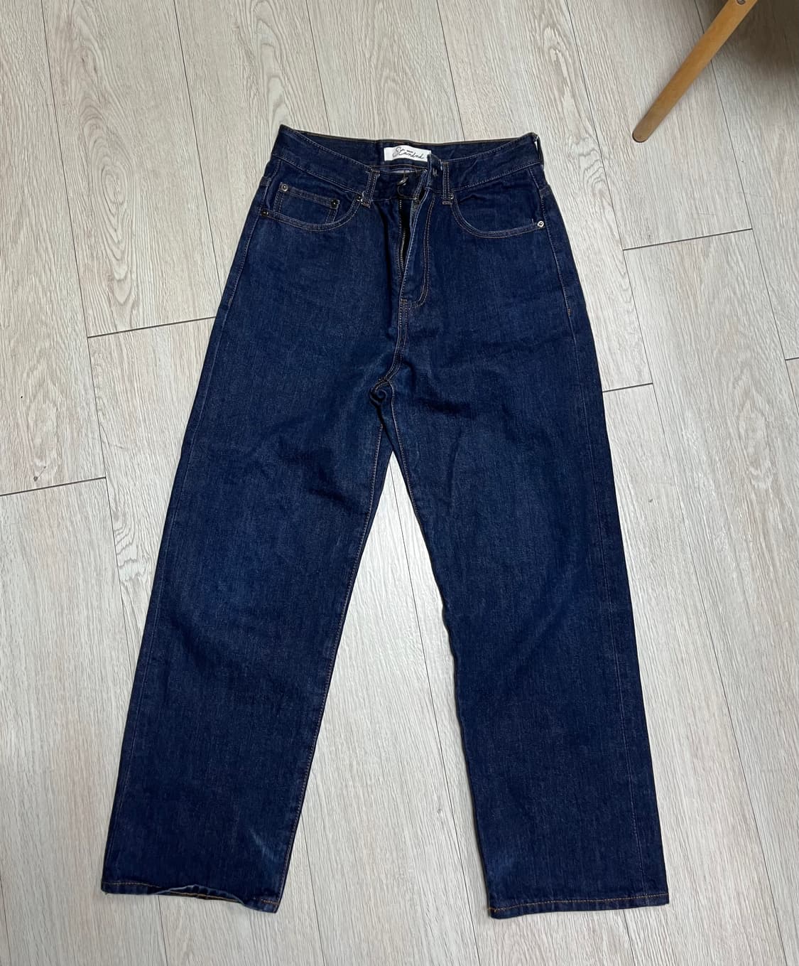 비슬로우 와이드 셀비지 데님 인디고 28 상품이미지1