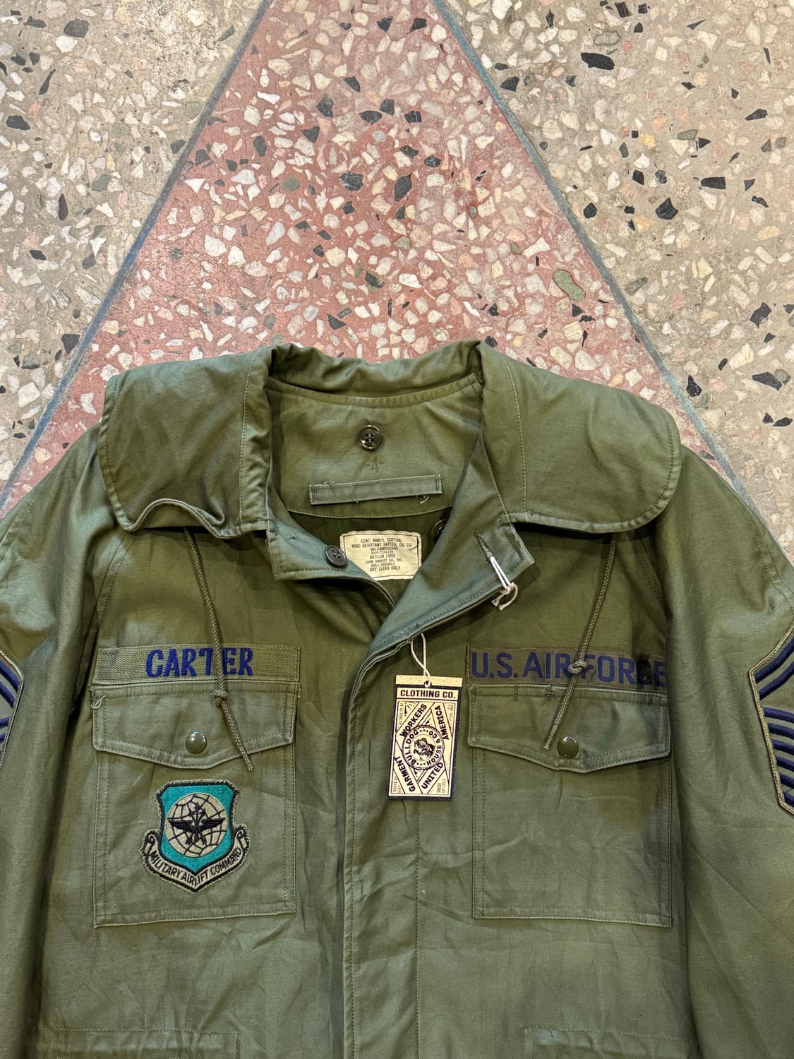 오리지널 미공군 OG-107 사틴 필드자켓 (M) 상품이미지6