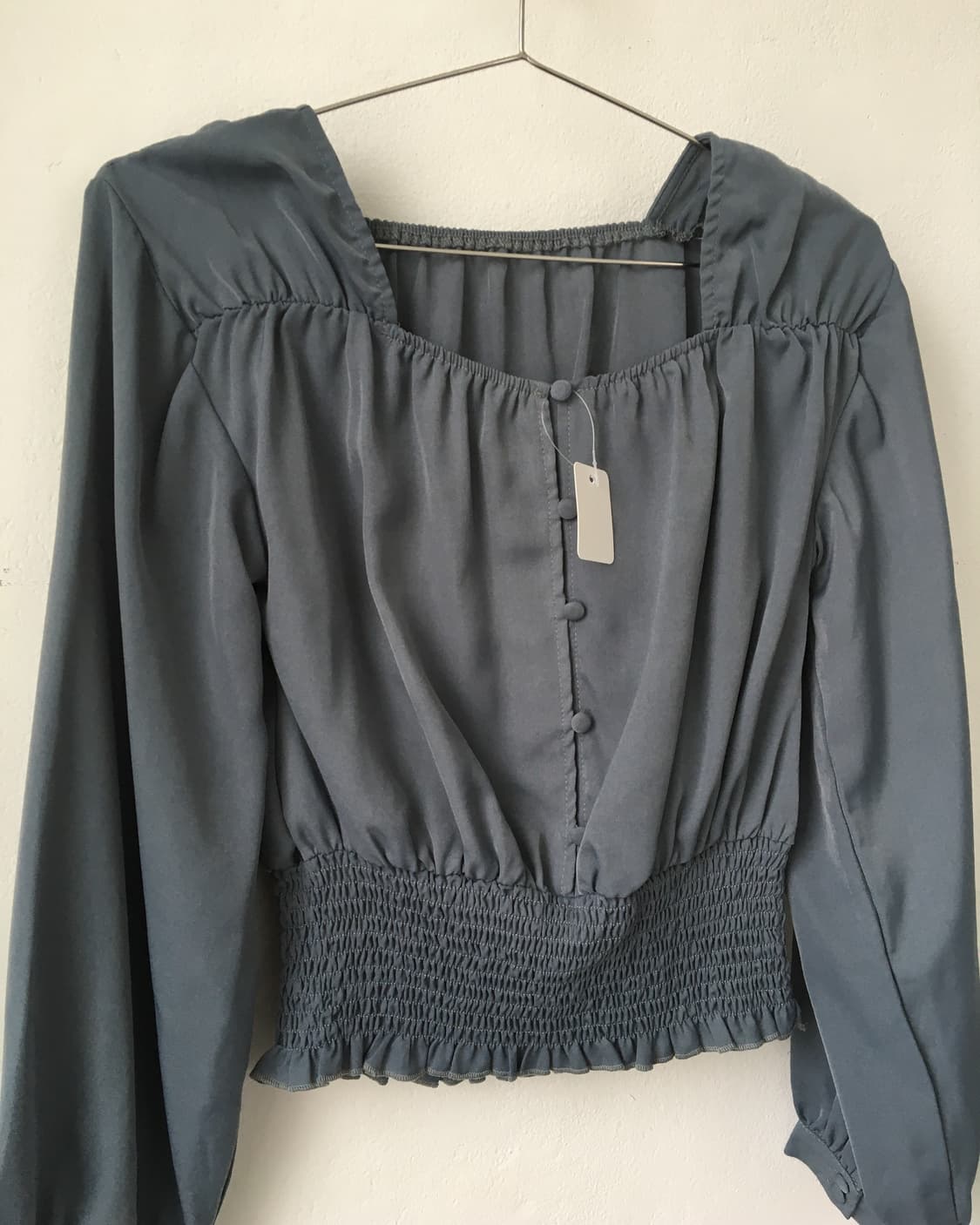 Glossy button up blouse 상품이미지3
