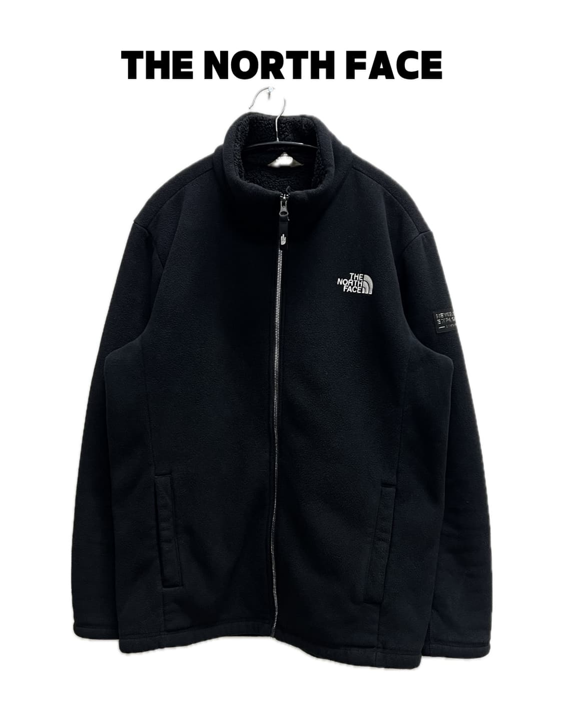 노스페이스 화이트라벨 로얄톤 플리스 집업 자켓 블랙 상품이미지1