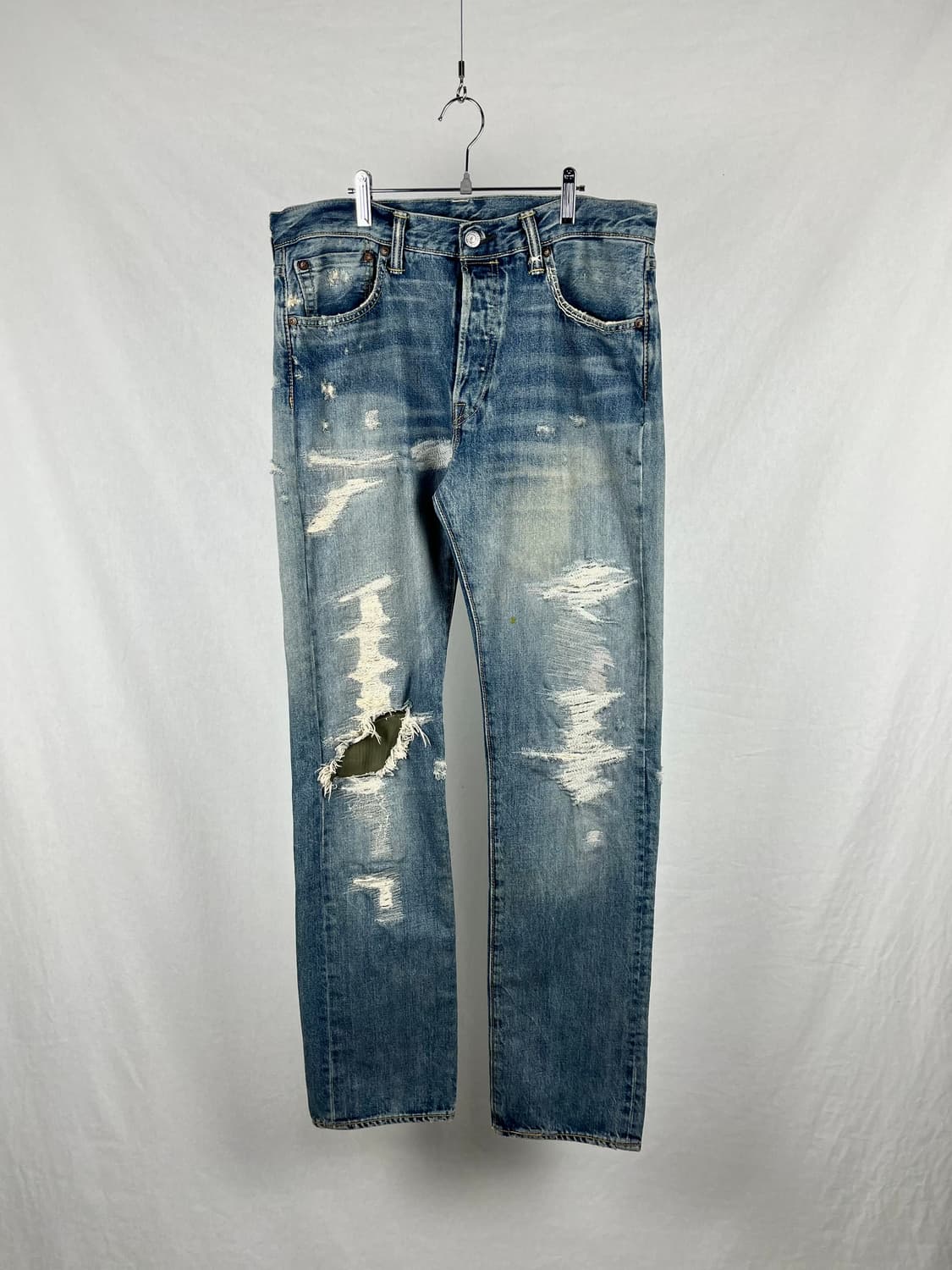 Levi's 501 데미지 연청 데님 팬츠  상품이미지2