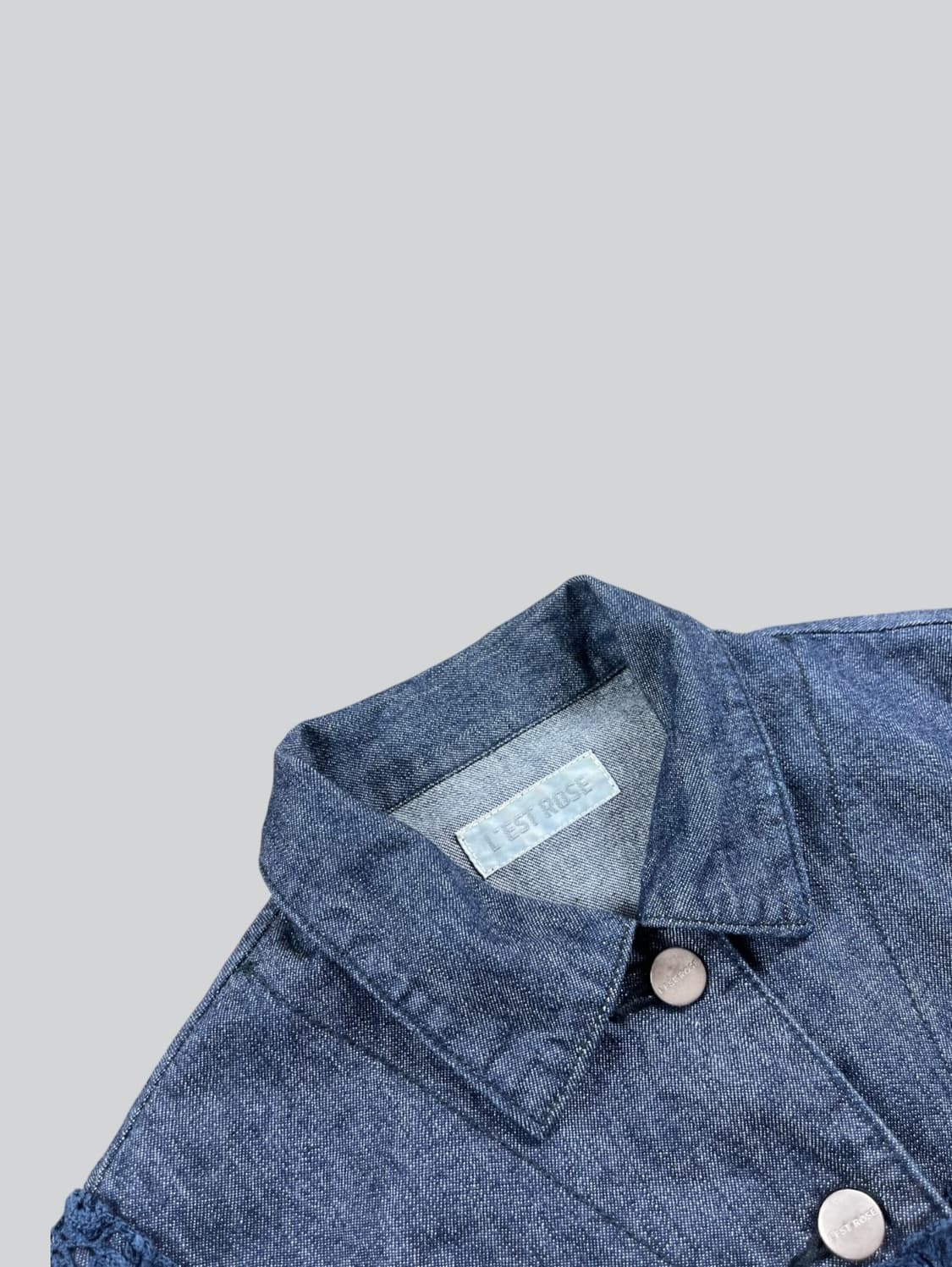 made in japan 레이스 도킹 데님자켓 상품이미지3