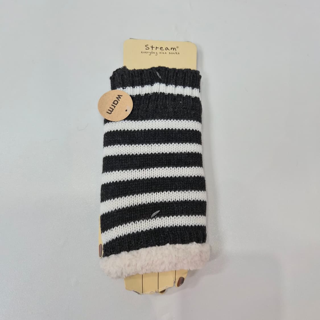 스트라이프 니트 핸드워머 손토시 상품이미지3