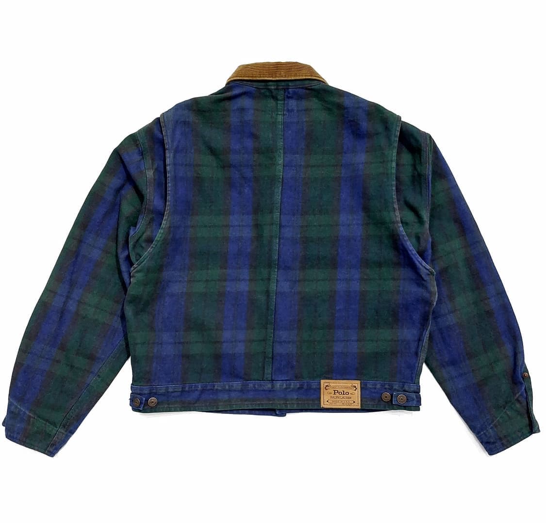 폴로컨트리 rrl 90s 블랙와치 타탄체크 덩가리 트러커 상품이미지2