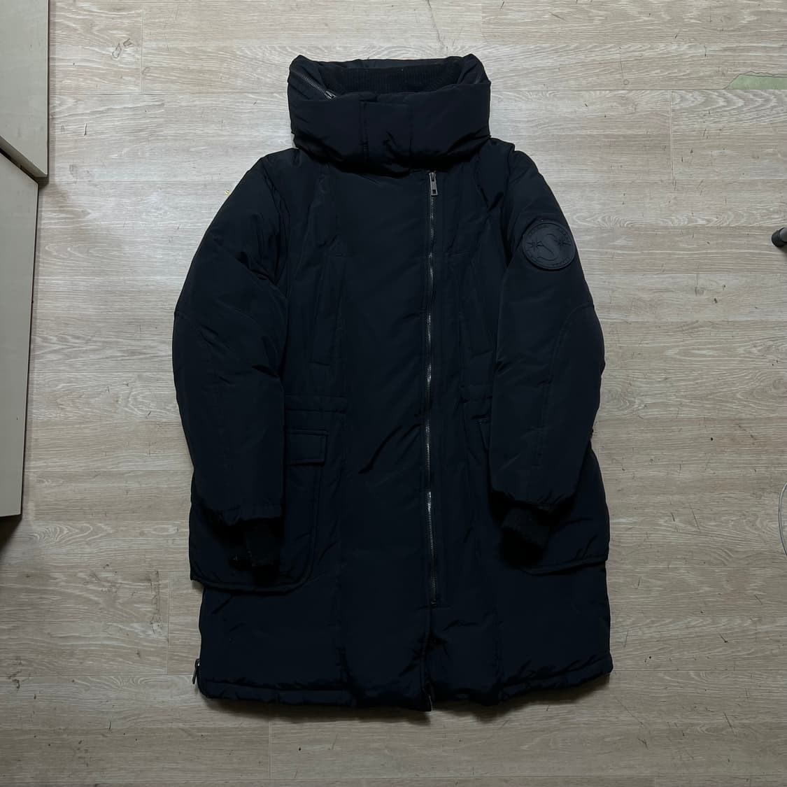 스튜디오 보니 여성 프리미엄 하이넥 덕다운 롱패딩 점퍼 [블랙] M/95 상품이미지1