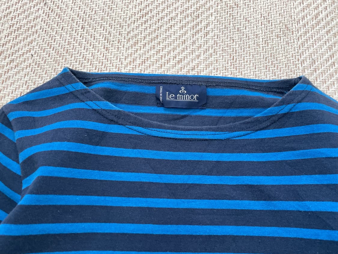 르미너 마린 스트라이프 보트넥 긴팔티셔츠  상품이미지4