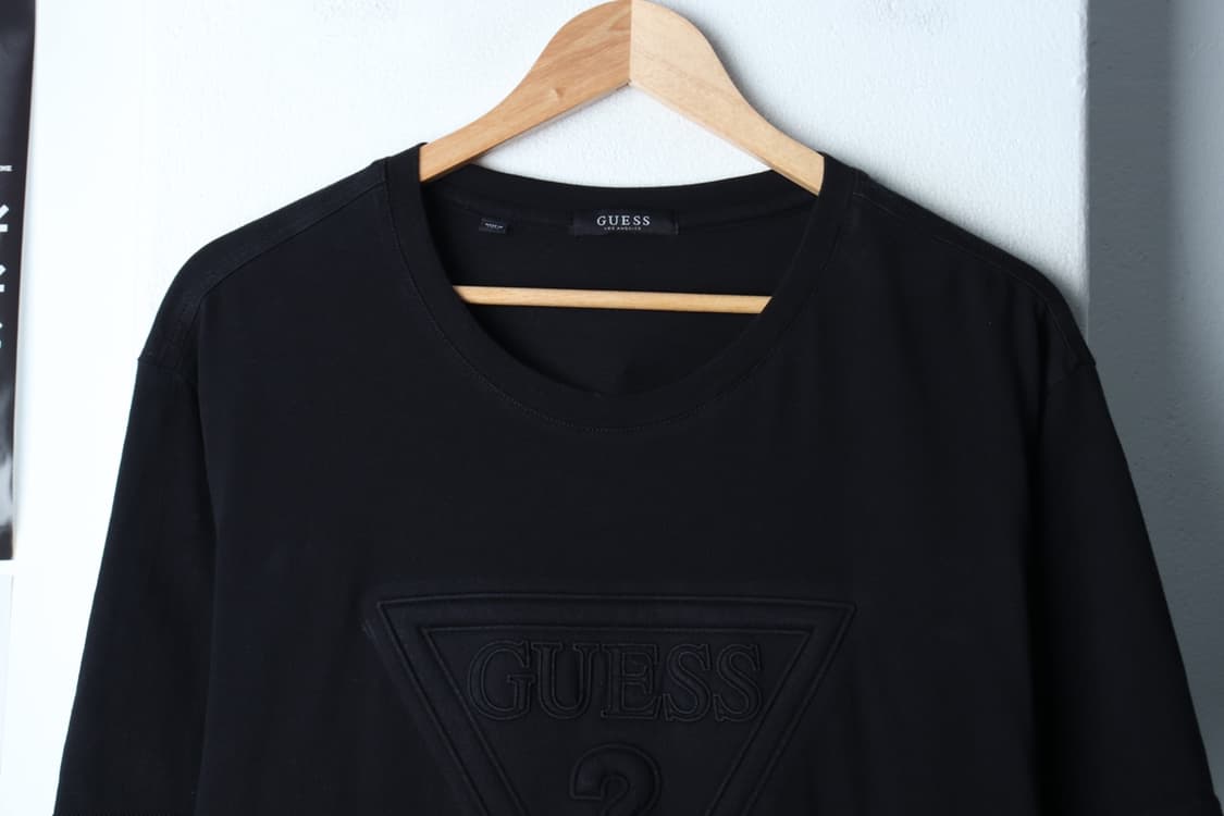 (2XL-3XL) 게스 반팔 티셔츠 빅사이즈 빅로고 블랙-H30963 상품이미지3