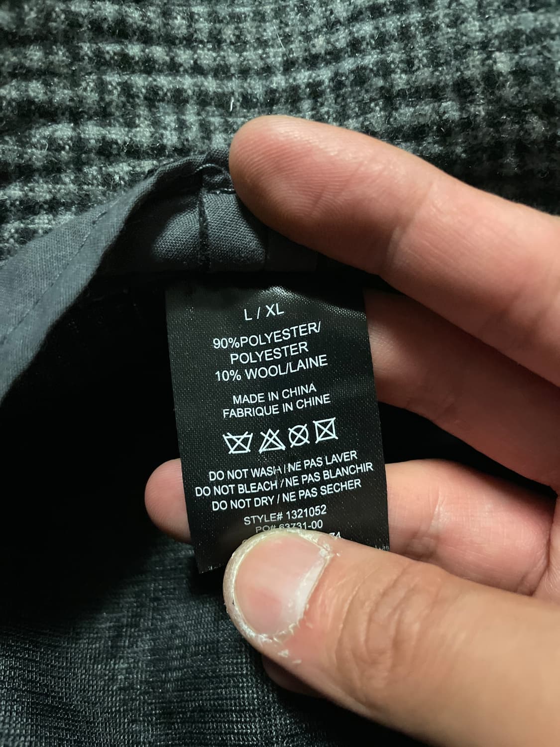 [L/XL] STUSSY 스투시 로고 울 체크 모자 버킷 햇 그레이 상품이미지8