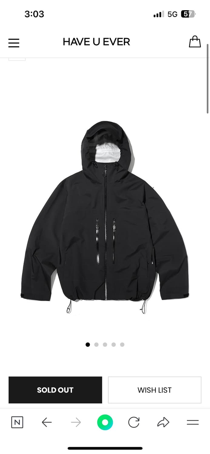 xl)페치선데이 3layer hood jacket 바람막이 상품이미지1