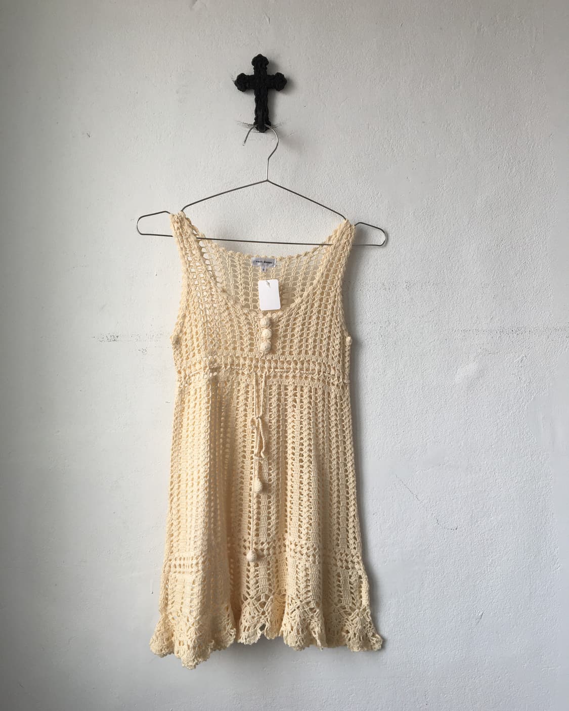 Pom pom crochet sleeveless 상품이미지2
