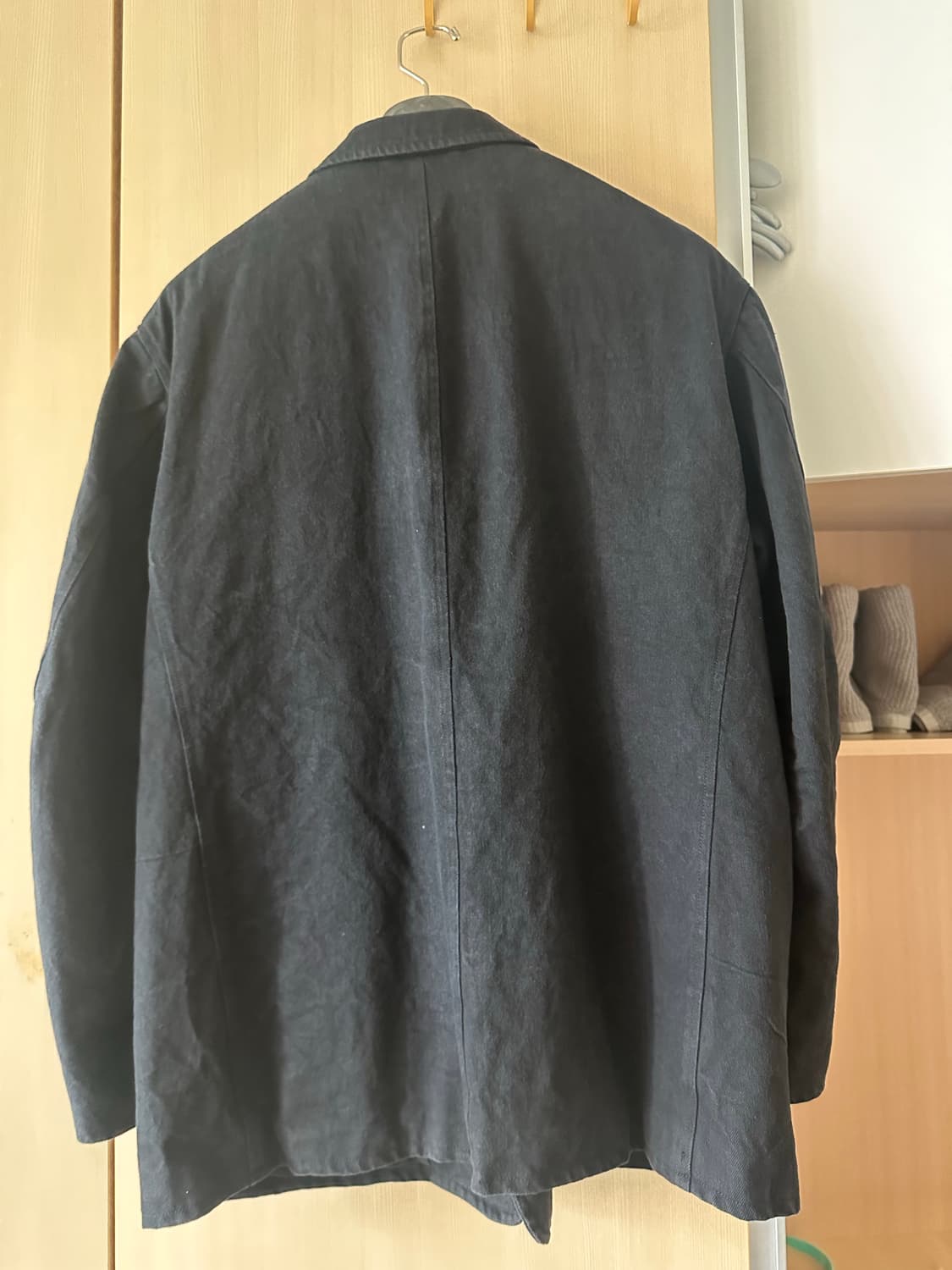 코모리 25ss 블랙드릴 셋업 자켓 2 테이퍼드 팬츠1 상품이미지3