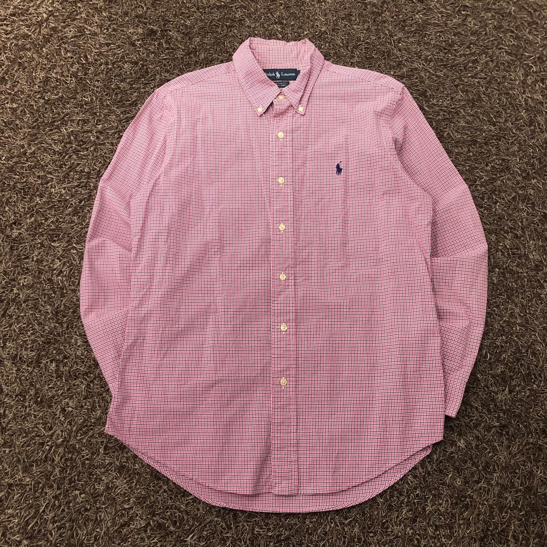 폴로 랄프로렌 핑크 체크 셔츠 상품이미지1