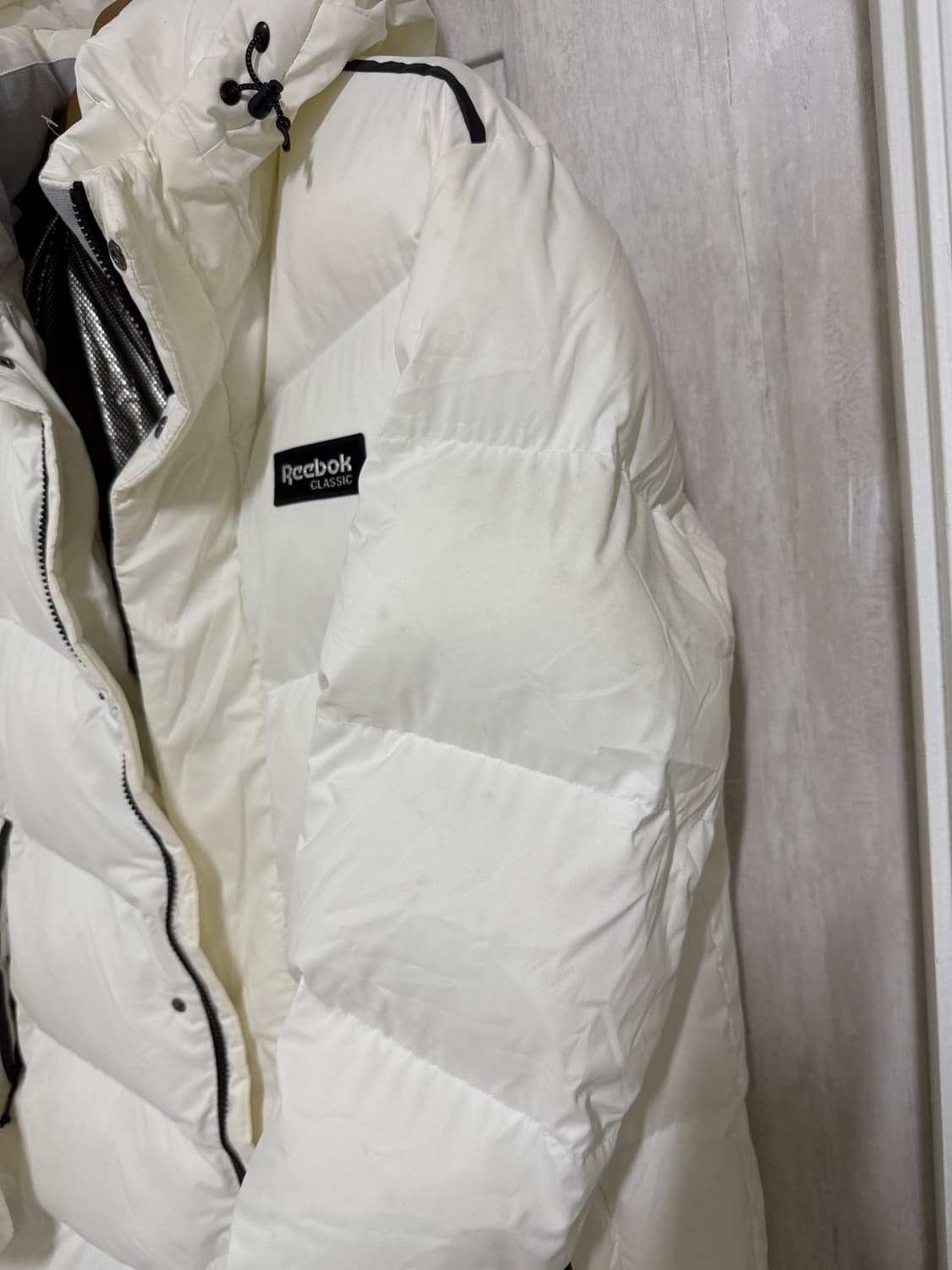남성 xl / 리복 화이트  롱패딩 상품이미지4