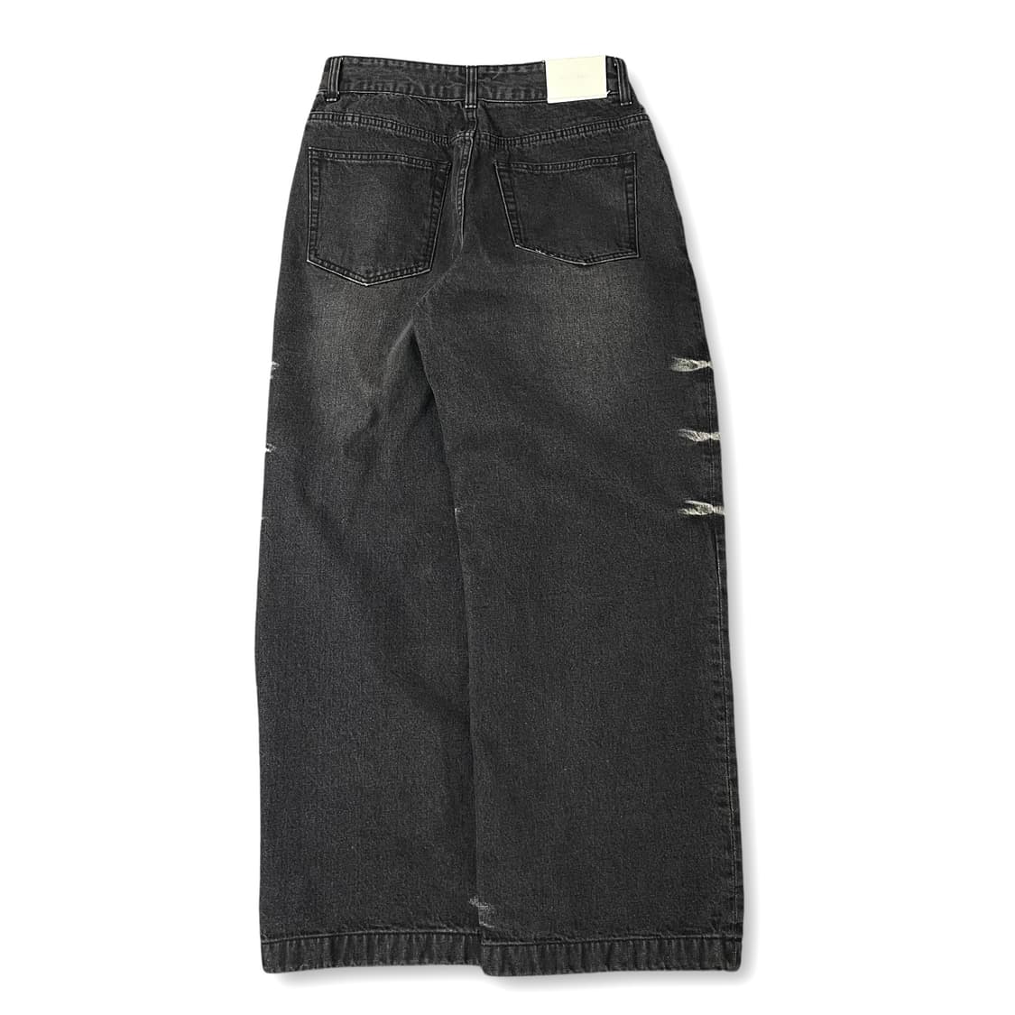 (30) 메종미네드 딥그레이 포인트 힙 와이드 핀턱 데님 팬츠 상품이미지2