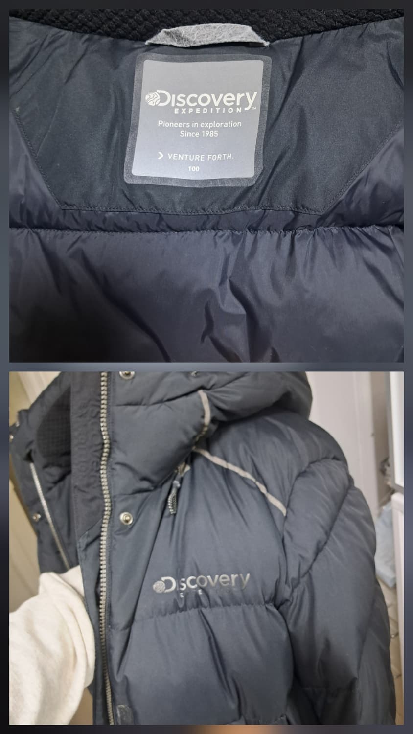 디스커버리 롱패딩 덕다운 100 블랙 상품이미지8