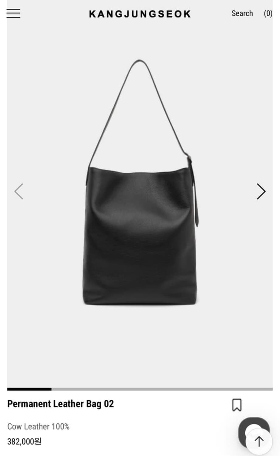 강정석 Permanent Leather Bag 02 black 상품이미지2